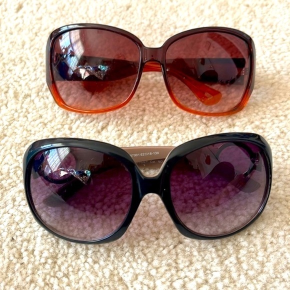 Lot of Six Pairs of Fossil Sunglasses Vintage Y2K Embellished Tortoise Polarized main image 11